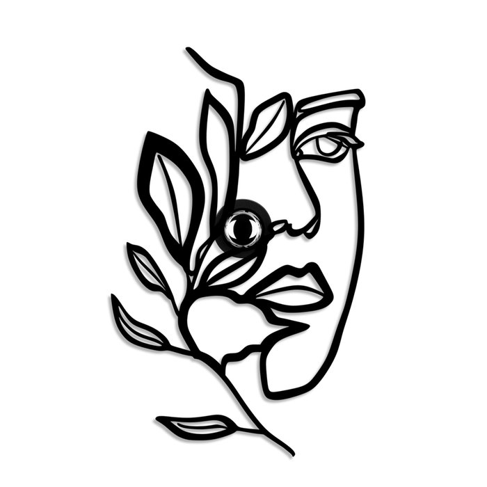 Opviq Lámpara de pared Flower Faced negra Opviq Lámpara de pared Flower Faced negra